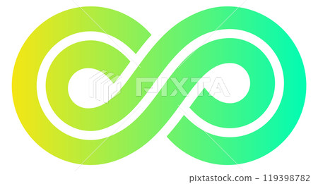 A green and white logo with a large circle and a smaller circle inside it 119398782