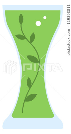 A green vase with a leafy design on it A green vase with a leafy design on it 119398811