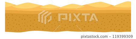 Sand ground. Game seamless cartoon desert surface Sand ground. Game seamless cartoon desert surface 119399309