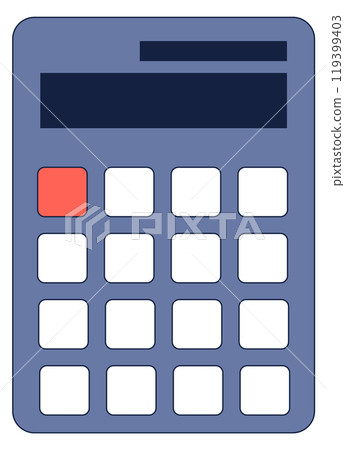 Calculator color icon. Math device. Counting numbers Calculator color icon. Math device. Counting numbers 119399403