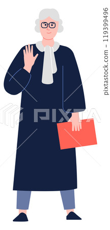 Judge character. Legal court professional lawyer worker 119399496