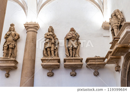 Alcobaca, Portugal - Mar 08, 2024: The Hall of the Kings at Alcobaca monastery of Santa Maria at Alcobaca, Portugal 119399684