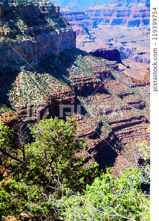Hazy Sky Day At The Grand Canyon Arizona On Film 119399754