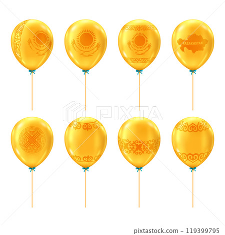 Balloons with traditional kazakh ornament 2 119399795