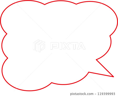 Simple red speech bubble 119399993