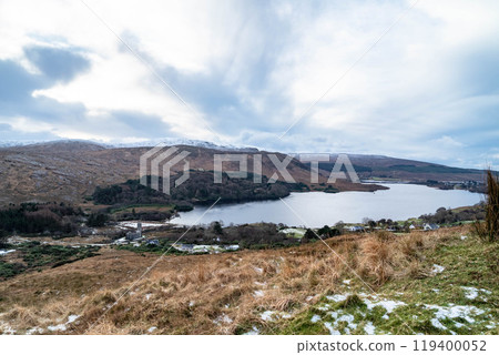 Poisen Glen next to Mount Errigal, the highest mountain in Donegal - Ireland. Poisen Glen next to Mount Errigal, the highest mountain in Donegal - Ireland. 119400052