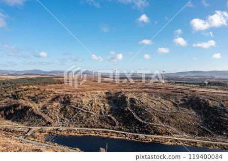 Flying above peat bog in County Donegal - Ireland Flying above peat bog in County Donegal - Ireland 119400084