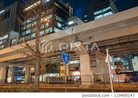 昭和大道和首都高速公路的夜晚 昭和大道和首都高速公路的夜晚 119400147