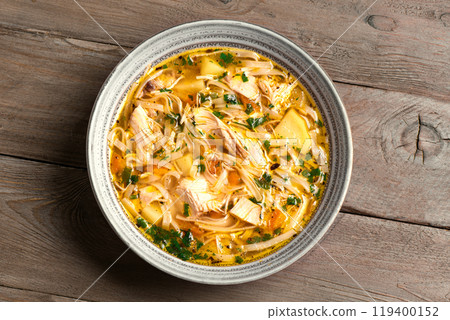 Homemade Chicken Noodle Soup Homemade Chicken Noodle Soup 119400152