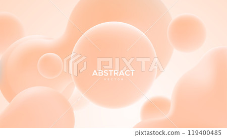 Abstract background with peach fuzz metaball shape 119400485