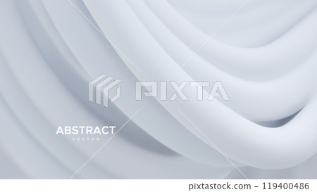 Abstract background with 3d curvy white stripes. 119400486