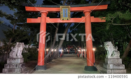 豐中稻荷神社夜鳥居 豐中稻荷神社夜鳥居 119400591