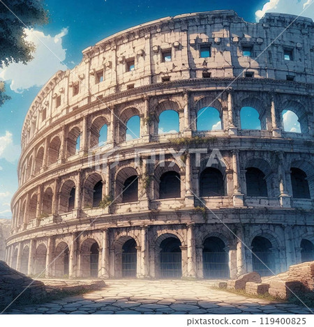 The Colosseum from the front 119400825
