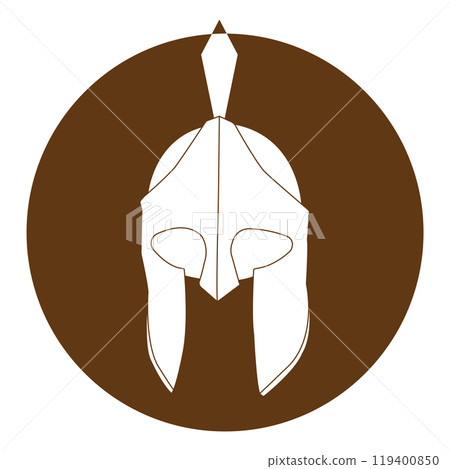 Spartan helmet icon Spartan helmet icon 119400850