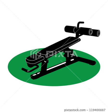 Fitness exercise equipment icon 119400887