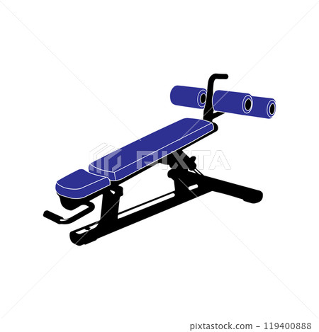 Fitness exercise equipment icon 119400888