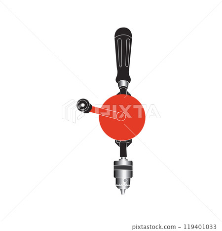 Wood drill icon 119401033