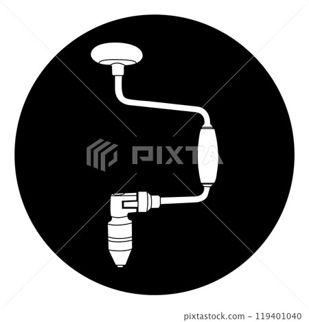 Wood drill icon 119401040