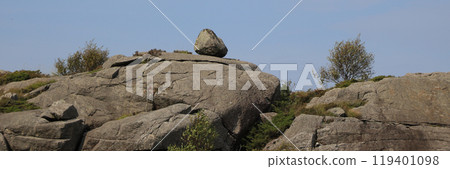 Rocks in the Magma Geo Park, Norway. 119401098