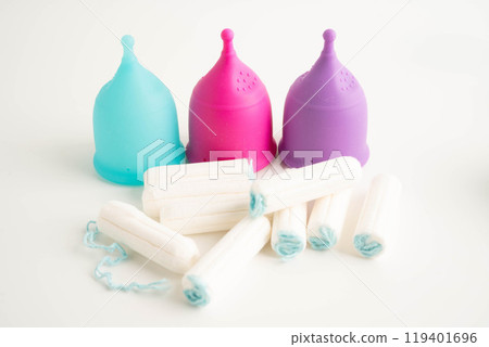 Sanitary hygiene set for women menstrual period cycle protection. Sanitary hygiene set for women menstrual period cycle protection. 119401696