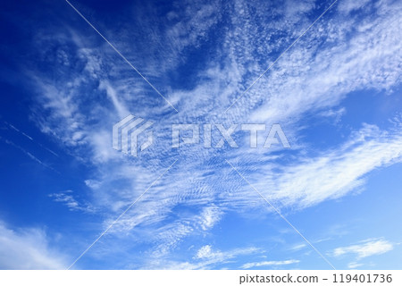 藍天白雲的奇妙景觀 119401736