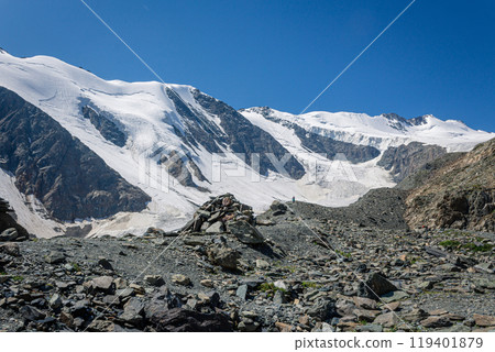 snowy peaks of high Altai mountains snowy peaks of high Altai mountains 119401879