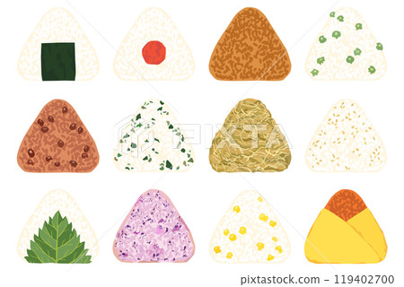 飯糰插畫集向量素材 飯糰插畫集向量素材 119402700