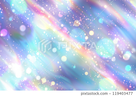Iridescent background, rainbow bokeh light beams, holographic prism effect 119403477