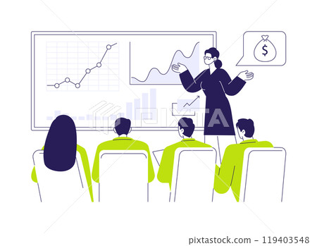 Company growth abstract concept vector illustration. 119403548