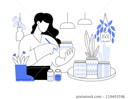 DIY pots isolated cartoon vector illustrations. 119403596
