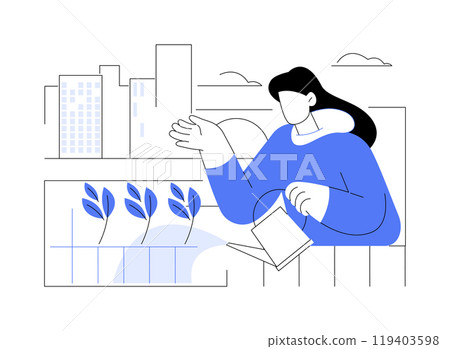 Balcony harvest isolated cartoon vector illustrations. Balcony harvest isolated cartoon vector illustrations. 119403598