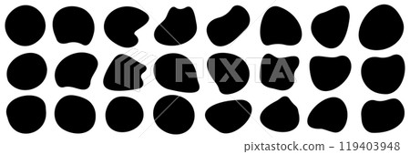 Shape black set simple vector 119403948