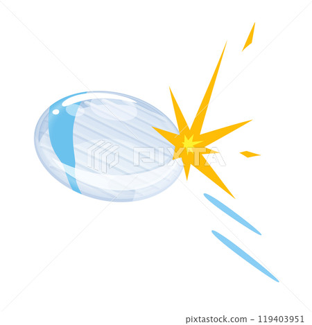 Illustration of a flying marble Illustration of a flying marble 119403951