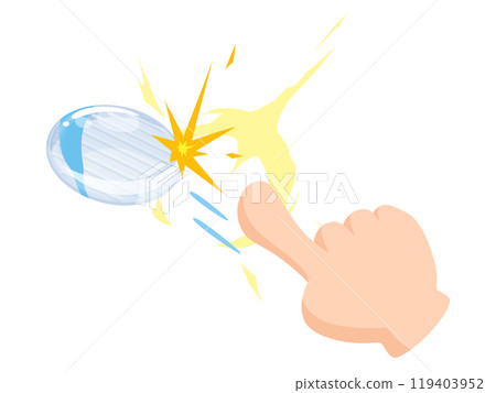 手指玩Ohajiki的插圖 119403952