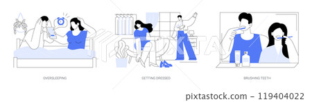 Morning rush isolated cartoon vector illustrations se 119404022