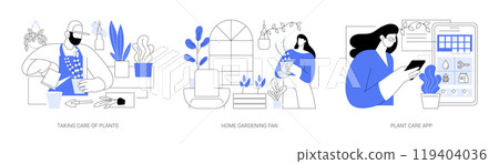 Urban gardening isolated cartoon vector illustrations se 119404036