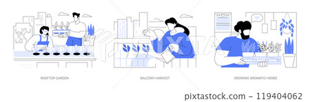 Urban gardening isolated cartoon vector illustrations se Urban gardening isolated cartoon vector illustrations se 119404062