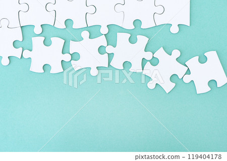 Close up view of mockup puzzle 119404178