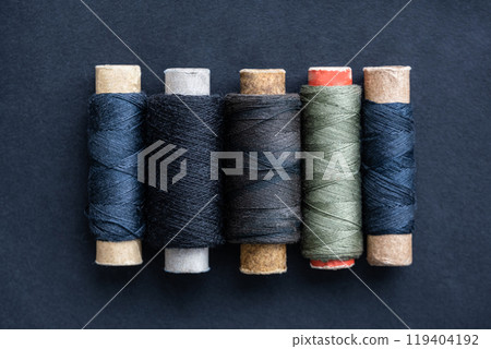 Spools set with retro threads Spools set with retro threads 119404192