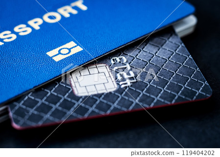 Credit card and pasport 119404202