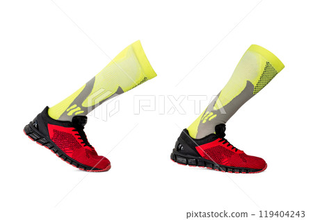 Sneakers and socks running 119404243