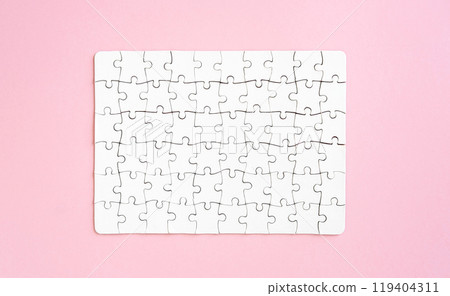 Blank rectangular jigsaw puzzle Blank rectangular jigsaw puzzle 119404311
