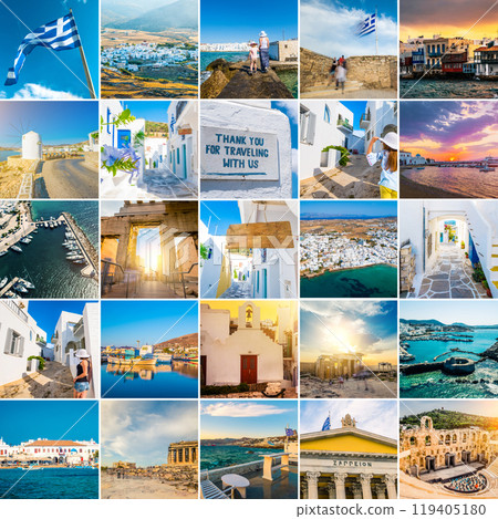 Collage of sights of Greece Collage of sights of Greece 119405180