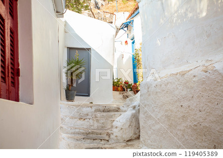 White building on old town of Athens, Greece White building on old town of Athens, Greece 119405389