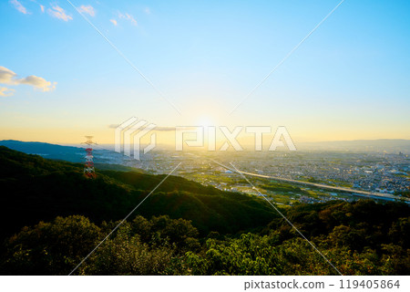 Evening view from Kannon Rock on Mt. Katano 119405864
