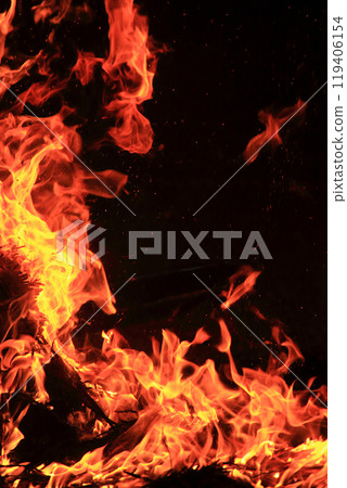 Flame 6 Abstract flames scattering in the darkness Flame 6 Abstract flames scattering in the darkness 119406154