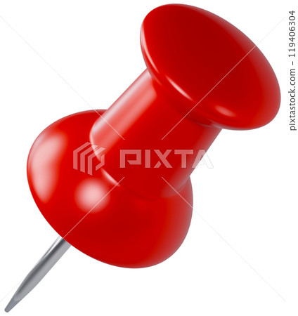 Red Pin 3D 119406304