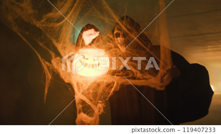 Skull Searching For The Victim in halloween night Skull Searching For The Victim in halloween night 119407233