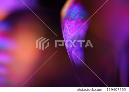 Red and purple liquid sphere, fluid sphere, plasma, fluid movement, dark background  119407563