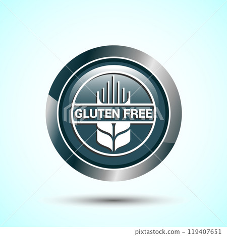 Gluten Free Icon Design Illustration, Non Gluten Food Sign For Apps And Websites, Button Design Gluten Free Icon Design Illustration, Non Gluten Food Sign For Apps And Websites, Button Design 119407651